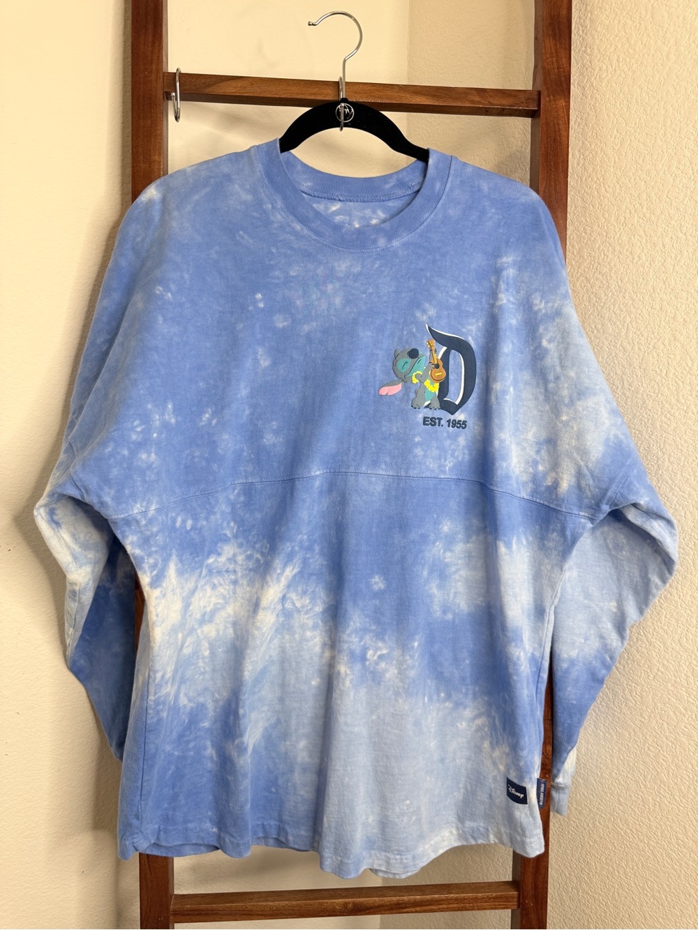 Disney Stitch Disneyland Resort Tie Dye Spirit Jersey Blue M